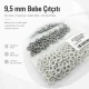 Bebe Çıtçıtı 9,5 mm Ekru Renk Paslanmaz Delikli Klikıt Çıtçıt, 250 Adet/Paket
