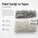 Bebe Çıtçıtı 9,5 mm Ekru Renk Paslanmaz Delikli Klikıt Çıtçıt, 250 Adet/Paket