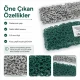 Bebe Çıtçıtı 9,5 mm Koyu Yeşil Renk Paslanmaz Delikli Klikıt Çıtçıt 250 Adet/Pk - Tekstil ve Aksesuar Kullanımı için Uygun