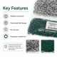 Bebe Çıtçıtı 9,5 mm Koyu Yeşil Renk Paslanmaz Delikli Klikıt Çıtçıt 250 Adet/Pk - Tekstil ve Aksesuar Kullanımı için Uygun