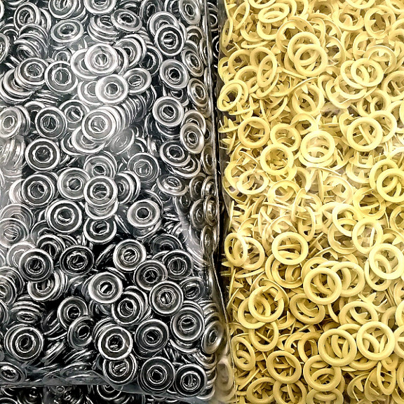 Bebe Çıtçıtı 9,5 mm Renk Limon Sarısı Paslanmaz Delikli Klikıt Çıtçıt 250 Adet/Pk C0095DPPKLSari