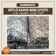 Bebe Çıtçıtı 9,5 mm Sütlü Kahve Renk Paslanmaz Delikli Klikıt Çıtçıt 250 Adet/Pk C0095DPPKMilkCoffe