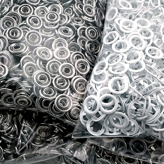 Bebe Çıtçıtı 9,5 mm Optik Beyaz Paslanmaz Delikli Klikıt Çıtçıt 250 Adet/Pk C0095DPPKOwhite