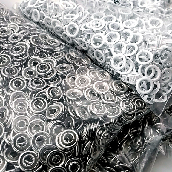 Bebe Çıtçıtı 9,5 mm Optik Beyaz Paslanmaz Delikli Klikıt Çıtçıt 250 Adet/Pk C0095DPPKOwhite