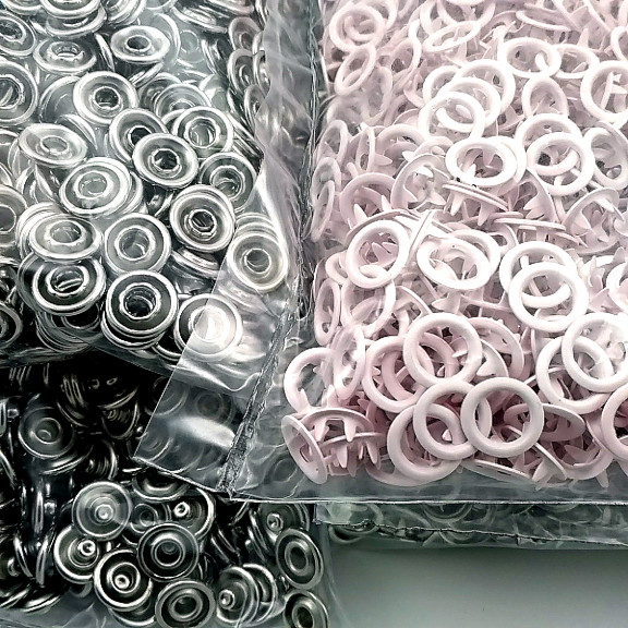 Bebe Çıtçıtı 9,5 mm Pudra Renk Paslanmaz Delikli Klikıt Çıtçıt 250 Adet/Pk C0095DPPKPudra