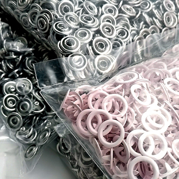 Bebe Çıtçıtı 9,5 mm Pudra Renk Paslanmaz Delikli Klikıt Çıtçıt 250 Adet/Pk C0095DPPKPudra