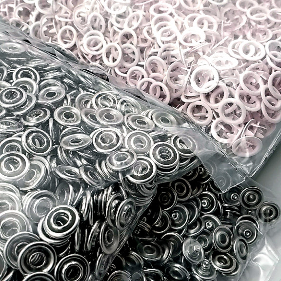 Bebe Çıtçıtı 9,5 mm Pudra Renk Paslanmaz Delikli Klikıt Çıtçıt 250 Adet/Pk C0095DPPKPudra