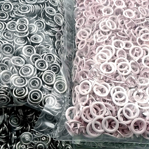 Bebe Çıtçıtı 9,5 mm Pudra Renk Paslanmaz Delikli Klikıt Çıtçıt 250 Adet/Pk C0095DPPKPudra