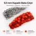 9,5 mm Kapaklı Bebe Çıtçıt Kiremit Rengi Boyalı Paslanmaz 250 Ad/Paket C0095KPPKKREMIT