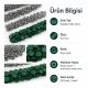 9,5 mm kapaklı bebek çıtçıt koyu yeşil boyalı paslanmaz metal, 250 adet paket