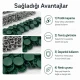 9,5 mm kapaklı bebek çıtçıt koyu yeşil boyalı paslanmaz metal, 250 adet paket