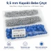 9,5 mm Kapaklı Bebe Çıtçıt Saks Mavi Boyalı Paslanmaz 250 Ad/Paket C0095KPPSMAVI