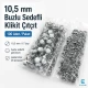Buzlu sedefli 10,5 mm paslanmaz klikıt çıtçıt, tekstil aksesuarı, estetik ve dayanıklı kullanım için ideal