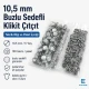 Buzlu sedefli 10,5 mm paslanmaz klikıt çıtçıt, tekstil aksesuarı, estetik ve dayanıklı kullanım için ideal