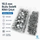 Buzlu sedefli 10,5 mm paslanmaz klikıt çıtçıt, tekstil aksesuarı, estetik ve dayanıklı kullanım için ideal