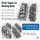 Buzlu sedefli 10,5 mm paslanmaz klikıt çıtçıt, tekstil aksesuarı, estetik ve dayanıklı kullanım için ideal