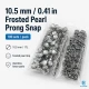 Buzlu sedefli 10,5 mm paslanmaz klikıt çıtçıt, tekstil aksesuarı, estetik ve dayanıklı kullanım için ideal