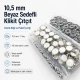 Beyaz Sedefli Klikıt Çıtçıt 10,5 mm Paslanmaz 100 Adet/Paket - Estetik ve dayanıklı tekstil aksesuarı