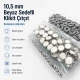 Beyaz Sedefli Klikıt Çıtçıt 10,5 mm Paslanmaz 100 Adet/Paket - Estetik ve dayanıklı tekstil aksesuarı