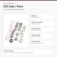 8 mm / 0.31 in Dusty Rose Stainless Ring-Style Prong Snap Fasteners for babywear and light garments