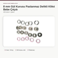 8 mm / 0.31 in Dusty Rose Stainless Ring-Style Prong Snap Fasteners, 250 Sets/Pack ERBCLK0008GK