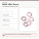 8 mm / 0.31 in Dusty Rose Stainless Ring-Style Prong Snap Fasteners for babywear and light garments