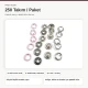 8 mm / 0.31 in Dusty Rose Stainless Ring-Style Prong Snap Fasteners for babywear and light garments