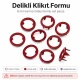 8 mm Kırmızı Renk Delikli Klikıt Bebe Çıtçıtı Paslanmaz 250 Adet/Paket - Tekstil ve Hobi Kullanımı için İdeal
