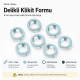 8 mm Açık Mavi Renk Delikli Klikıt Bebe Çıtçıtı Paslanmaz 250 Adet/Paket