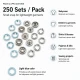 8 mm Açık Mavi Renk Delikli Klikıt Bebe Çıtçıtı Paslanmaz 250 Adet/Paket