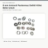 8 mm Antrasit Renk Delikli Klikıt Bebe Çıtçıtı Paslanmaz 250 Adet/Paket ERBCLK0008PANT