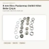 8 mm Ekru Renk Delikli Klikıt Bebe Çıtçıtı Paslanmaz 250 Adet/Paket ERBCLK0008PE