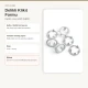 8 mm Ekru Renk Delikli Klikıt Bebe Çıtçıtı Paslanmaz 250 Adet/Paket