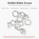 8 mm Optik Beyaz Renk Delikli Klikıt Bebe Çıtçıtı Paslanmaz 250 Adet/Paket