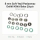 8 mm / 0.31 in Soft Green Stainless Ring-Style Prong Snap Fasteners for babywear, bodysuits, and light garment projects