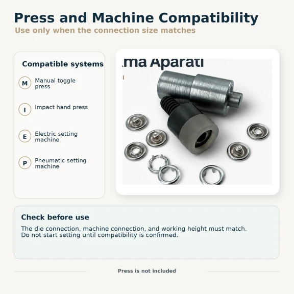 Setting Die for 8 mm / 0.31 in Ring-Style Prong Baby Snap Fasteners KLP0082-80