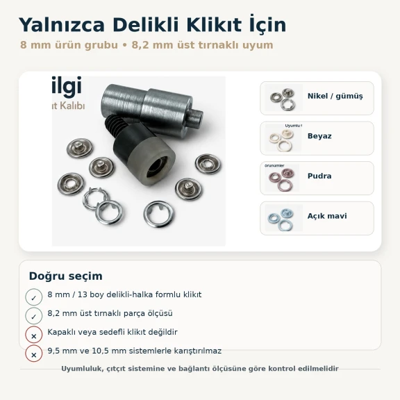 Setting Die for 8 mm / 0.31 in Ring-Style Prong Baby Snap Fasteners KLP0082-80