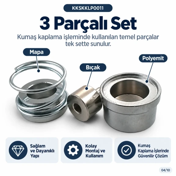 44 Boy 28 mm kumaş kaplama düğme aparatı