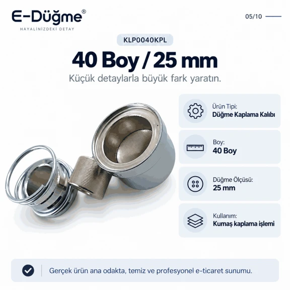 40L 25 mm 0.98 in fabric button covering die