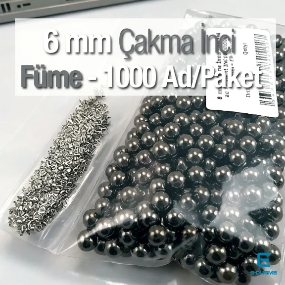 Imitation Pearls 6 mm Black Nickel Color (1000 pieces / Pack) INC0006BN