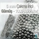 Imitation Pearls, 6 mm, Nickel Color (1000 pieces/pack) IINC0006SLN