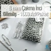 Çakma İnci 6 mm Nikel Renk ( 1000 ad / Paket)  INC0006SLN
