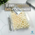 Çakma İnci 8 mm Krem Renk ( 750 ad / Paket)  INC0008CRM