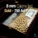 Çakma İnci 8 mm Gold Renk ( 750 ad / Paket)  INC0008GLD