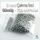 Çakma İnci 8 mm Nikel Renk ( 750 ad / Paket)  INC0008SLN