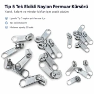 Tip 5 Tek Elcikli Naylon Fermuar Kürsörü Yastık ve Kırlent Kılıfları İçin EKRSTT5