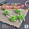 İki Delikli Metal Stoper 4,5 mm Delik Çaplı Fıstık Yeşili Estetik Model - Zamak Stoper CGT0001PROMO