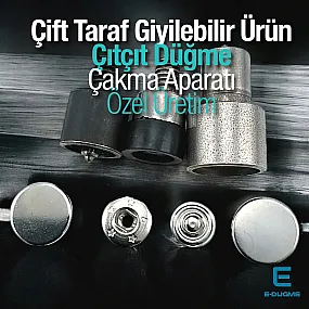 Çift Kapaklı Çıtçıt Düğme Uygulama Aparatı - Çakma Kalıbı KLP0054CFT