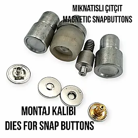 Montaj Kalıbı - Mıknatıslı Çıtçıt Çakma Kalıbı KLP054MAG