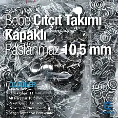 10,5 mm Paslanmaz Kapaklı Klikıt Çıtçıt C0011